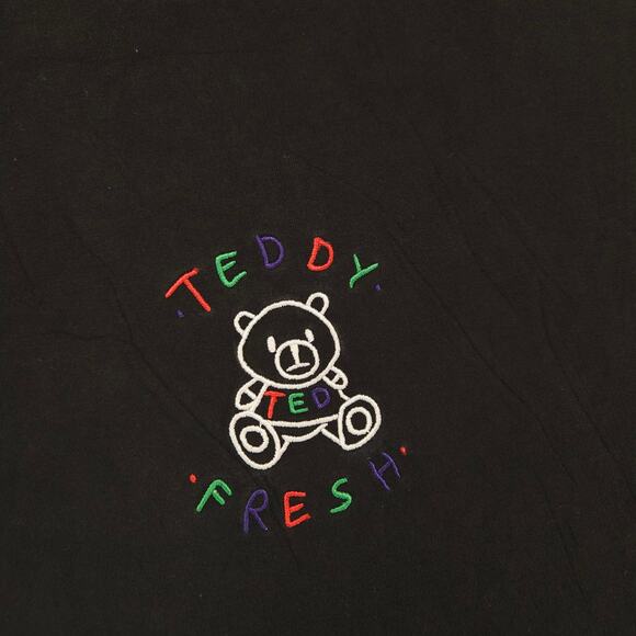 Teddy Frewsh Graphic Short Sleeve Crew Neck T Shirt Mens Size Medium M Black - Picture 4 of 9